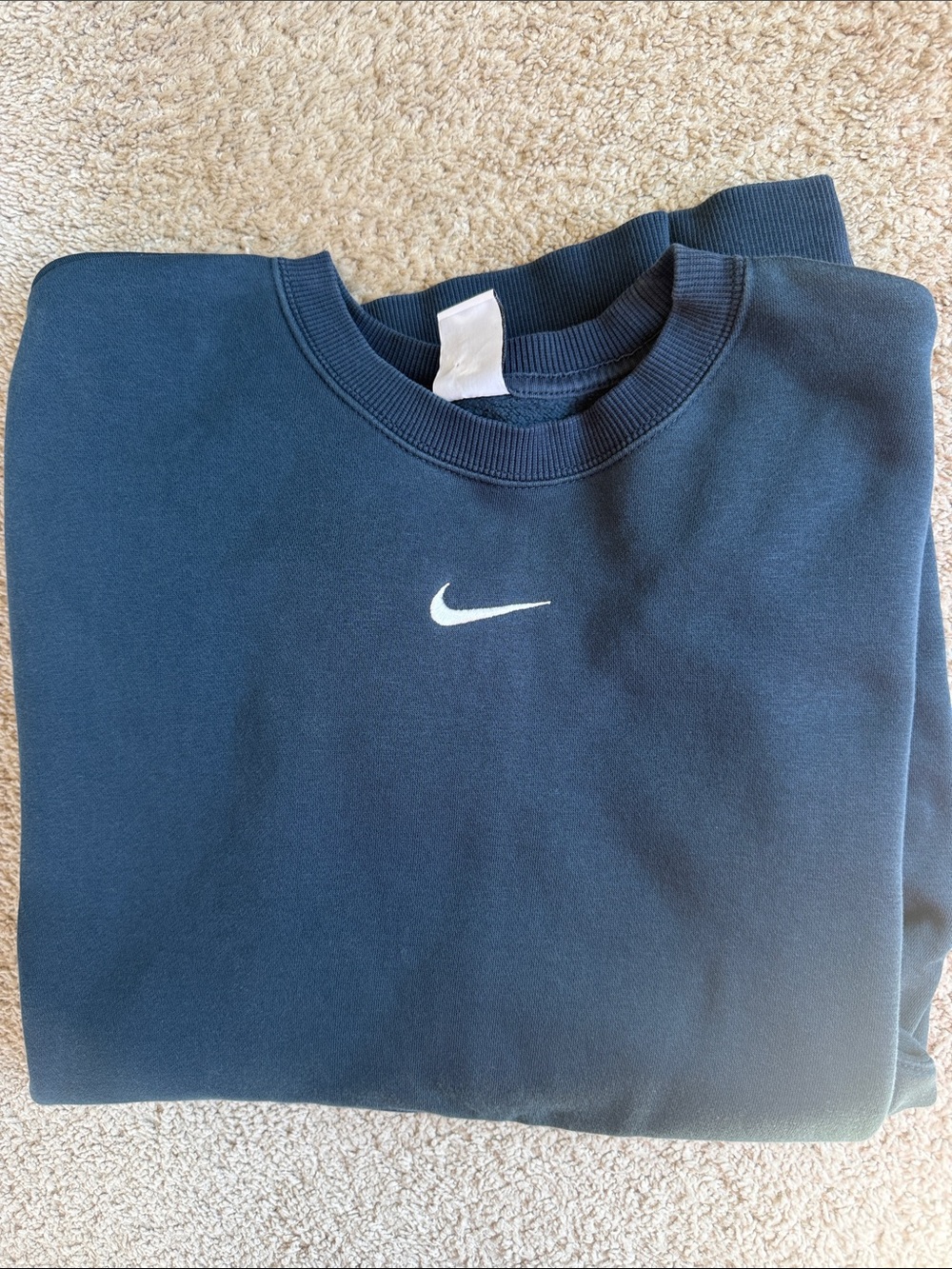 Nike Navy Crewneck with White Swoosh